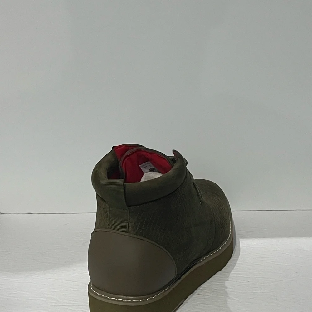 Tayno boot shoes ankle casual Oxford olive thick sole